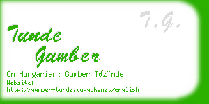 tunde gumber business card